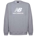 Blusão de Moletom New Balance Essentials Basic - Masculino CINZA CLA/BRANCO