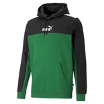 Blusão de Moletom Puma Essentials Plus Block - Masculino PRETO/VERDE