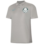 Camisa Polo do Palmeiras 24 Puma Manga Curta Masculina CINZA CLARO