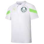 Camisa Polo do Palmeiras Treino 23 24 Puma - Masculina Branco/Verde Cla