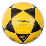 Bola de Futvoley Poker U BolaVulcanizada Rio Pu - Amarelo/Preto