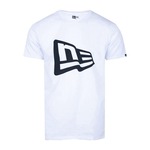 Camiseta New Era M/C Básico Essentials Flag - Masculina BRANCO/PRETO