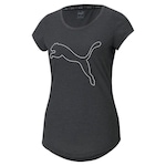 Camiseta Puma Performance Heather Cat - Feminina CHUMBO