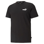 Camiseta Puma Ess Small Logo Tee - Masculina PRETO/BRANCO