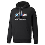 Blusão de Moletom Puma com Capuz M Bmw mms Essentials Fleece 53 - Masculino PRETO/AZUL