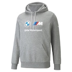 Blusão de Moletom Puma com Capuz M Bmw mms Essentials Fleece 53 - Masculino CINZA/AZUL