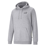 Blusão de Moletom Puma Essentials Small Logo - Masculino CINZA CLA/PRETO