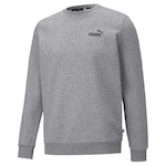 Blusão de Moletom Puma M Essentials Small Logo - Masculino CINZA CLA/PRETO