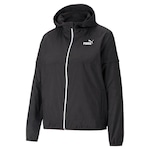 Jaqueta com Capuz Puma Corta Vento W Essentials Solid - Feminina PRETO/BRANCO