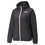 Jaqueta com Capuz Puma Corta Vento W Essentials Solid - Feminina PRETO/BRANCO