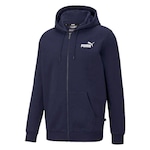 Jaqueta com Capuz Puma M Ess Small Logo Fz - Masculina AZUL ESCURO