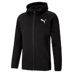 Jaqueta com Capuz Puma M Evostripe Core Full-Zip - Masculina PRETO/BRANCO