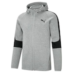 Jaqueta com Capuz Puma M Evostripe Core Full-Zip - Masculina CINZA CLA/PRETO