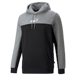 Blusão de Moletom Puma Ess Block Flanelado - Masculino PRETO/CINZA