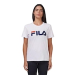 Camiseta Fila Letter Premium - Feminina BRANCO/AZUL ESC