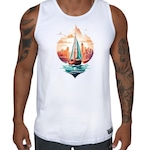 Camiseta Regata WSS Brasil City Sail Horizon Prime - Masculina BRANCO