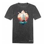 Camiseta WSS Brasil Estonada City Sail Horizon Prime - Masculina CINZA