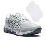 Kit Tênis Asics Gel-Quantum 180 + Par de Meia - Masculino BRANCO/CINZA