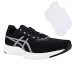 Kit Tênis Asics Versablast 2 + Par de Meia - Masculino PRETO/BRANCO