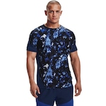 Camiseta de Compressão Under Armour Rush Print - Masculina AZUL