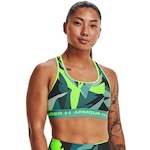 Top Fitness Under Armour Crossback Mid Print - Feminino VERDE