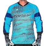 Camisa de Goleiro Poker Manga Longa Sublimada Daydream - Masculina AZUL