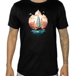 Camiseta WSS Brasil City Sail Horizon Prime - Masculina PRETO