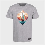 Camiseta WSS Brasil City Sail Horizon Prime - Masculina CINZA