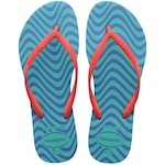 Chinelo Havaianas Slim Harmony - Feminino Verde/Laranja