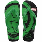 Chinelo Havaianas Top Marvel Logomania Menino PRETO/VERDE