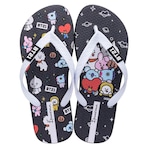 Chinelo Infantil Ipanema Bt21 Menina PRETO/BRANCO