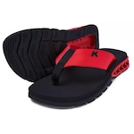 Chinelo Kenner Rakka - Masculino PRETO/VERMELHO