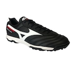 Chuteira Society Mizuno Morelia Classic AS TF - Adulto PRETO