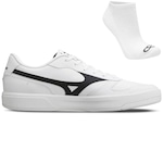 Tênis Mizuno Street Wind + Meia - Unissex BRANCO/PRETO