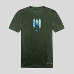 Camiseta WSS Brasil Estonada Floral Surf Prime - Masculina VERDE