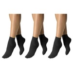 Kit Meias Soquete Selene Opaca - Fio 40 - 3 Pares - Feminina PRETO