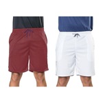 Kit Bermudas Elite Comfort - Masculina - 2 Unidades VERMELHO/BRANCO