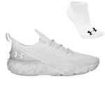 Kit Tênis Under Armour Charged Quicker + Meia - Unissex BRANCO