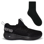 Tênis Skechers Go Run Fast Valor + 1 Par de Meias Color Sports - Masculino PRETO/CINZA ESC