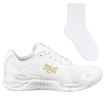 Tênis Everlast Climber III + Meia Color Sports - Unissex BRANCO/OURO