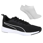 Tênis Puma Flyer Flex + 1 Par de Meias - Unissex PRETO/BRANCO