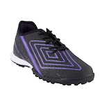 Chuteira Society Umbro Chrome - Adulto PRETO/ROXO