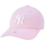 Boné Aba Curva New Era Feminino 9Twenty New York Yankees mlb - Strapback - Adulto ROSA