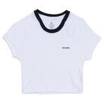 Camiseta Volcom Lil Volcom Cropped - Feminina BRANCO/PRETO