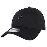 Boné Aba Curva New Era 9Twenty New York Yankees mlb Logo Metal - Strapback - Adulto PRETO