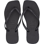 Chinelo de Dedo Havaianas Slim Square Basic - Feminino PRETO