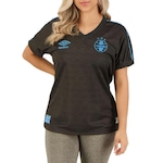 Camisa 2 do Grêmio 2023 Torcedora Umbro - Feminina PRETO/AZUL