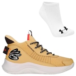 Tênis Under Armour Charged Curry 3Z7 + Par de Meia - Masculino BEGE