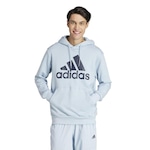 Blusão de Moletom adidas Big Logo - Masculina Azul Claro/Preto