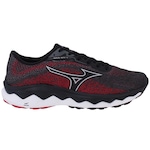 Tênis Mizuno Wave Way 4 - Masculino PRETO/VERMELHO